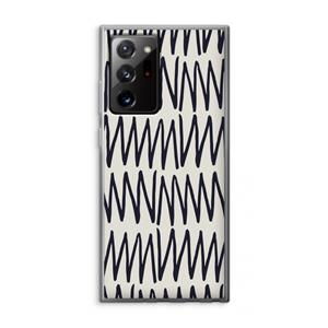 CaseCompany Marrakech Zigzag: Samsung Galaxy Note 20 Ultra / Note 20 Ultra 5G Transparant Hoesje