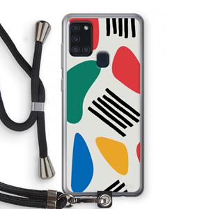 CaseCompany Illustratieve pop 1: Samsung Galaxy A21s Transparant Hoesje met koord