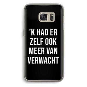 CaseCompany Meer verwacht - Zwart: Samsung Galaxy S7 Transparant Hoesje