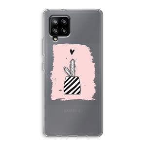 CaseCompany Zwart-wit cactus: Samsung Galaxy A42 5G Transparant Hoesje
