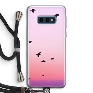 CaseCompany Fly away: Samsung Galaxy S10e Transparant Hoesje met koord