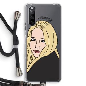 CaseCompany Mary Kate: Sony Sony Xperia 10 III Transparant Hoesje met koord
