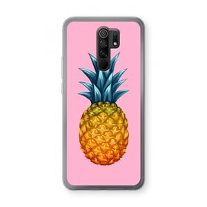 CaseCompany Grote ananas: Xiaomi Redmi 9 Transparant Hoesje