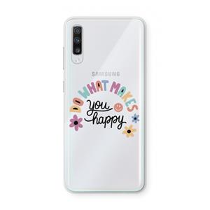CaseCompany Happy days: Samsung Galaxy A70 Transparant Hoesje