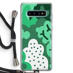 CaseCompany Bushes: Samsung Galaxy S10 Plus Transparant Hoesje met koord