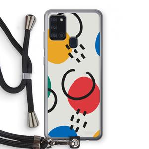 CaseCompany Illustratieve pop 3: Samsung Galaxy A21s Transparant Hoesje met koord