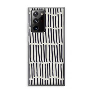 CaseCompany Moroccan stripes: Samsung Galaxy Note 20 Ultra / Note 20 Ultra 5G Transparant Hoesje