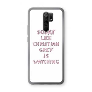 CaseCompany Christian Grey: Xiaomi Redmi 9 Transparant Hoesje