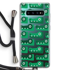 CaseCompany Crocs: Samsung Galaxy S10 Plus Transparant Hoesje met koord