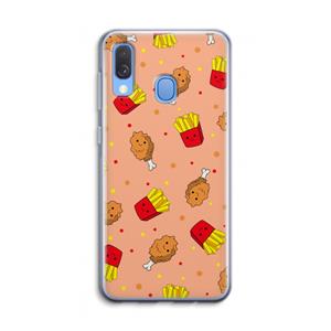 CaseCompany Chicken 'n Fries: Samsung Galaxy A40 Transparant Hoesje