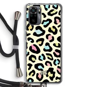 CaseCompany Leopard pattern: Xiaomi Redmi Note 10 Pro Transparant Hoesje met koord