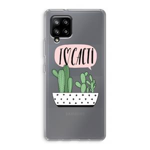 CaseCompany I love cacti: Samsung Galaxy A42 5G Transparant Hoesje