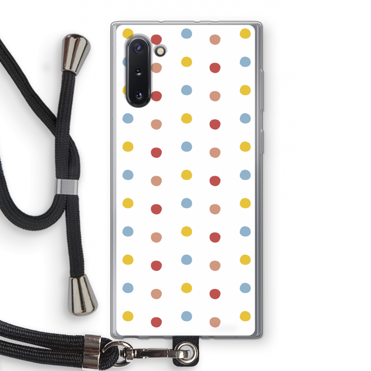 CaseCompany Bollen: Samsung Galaxy Note 10 Transparant Hoesje met koord