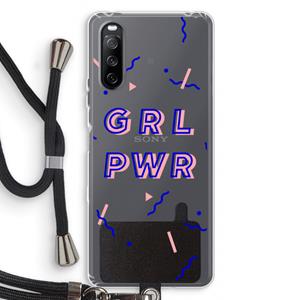 CaseCompany GRL PWR: Sony Sony Xperia 10 III Transparant Hoesje met koord