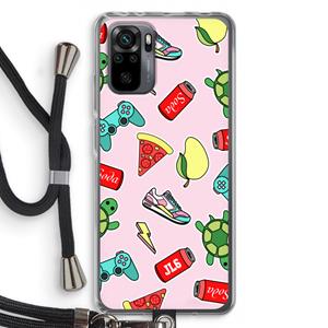 CaseCompany Things Jamie Loves: Xiaomi Redmi Note 10 Pro Transparant Hoesje met koord