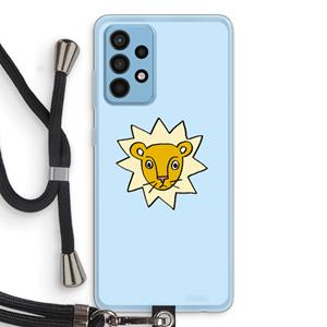 CaseCompany Kleine leeuw: Samsung Galaxy A52 Transparant Hoesje met koord