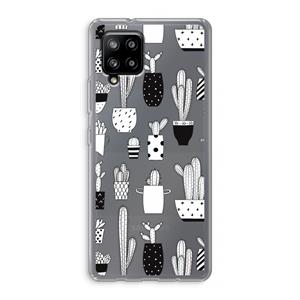 CaseCompany Cactusmotief: Samsung Galaxy A42 5G Transparant Hoesje