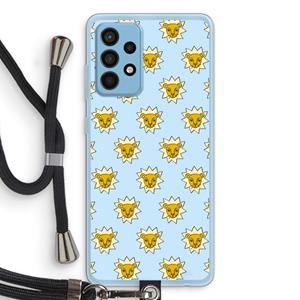 CaseCompany Leeuwenkoppen: Samsung Galaxy A52 Transparant Hoesje met koord
