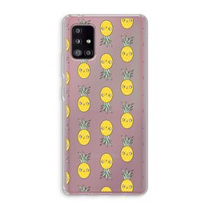 CaseCompany Ananas: Samsung Galaxy A51 5G Transparant Hoesje