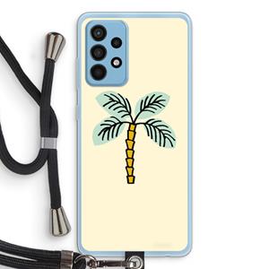 CaseCompany Palmboom: Samsung Galaxy A52 Transparant Hoesje met koord