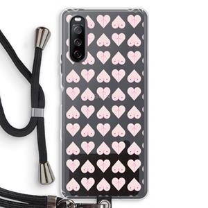 CaseCompany Ass 'n Titties: Sony Sony Xperia 10 III Transparant Hoesje met koord
