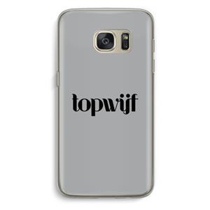 CaseCompany Topwijf Grijs Zwart: Samsung Galaxy S7 Transparant Hoesje