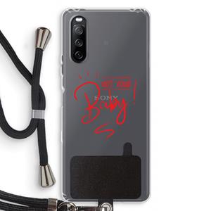 CaseCompany Not Your Baby: Sony Sony Xperia 10 III Transparant Hoesje met koord