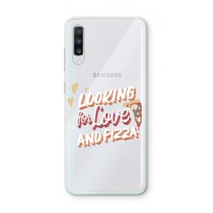 CaseCompany Pizza is the answer: Samsung Galaxy A70 Transparant Hoesje