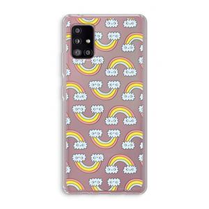 CaseCompany Regenboog: Samsung Galaxy A51 5G Transparant Hoesje