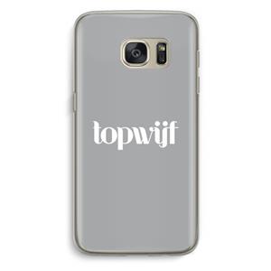 CaseCompany Topwijf Grijs Wit: Samsung Galaxy S7 Transparant Hoesje