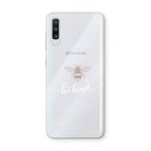 CaseCompany Be(e) kind: Samsung Galaxy A70 Transparant Hoesje