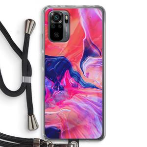 CaseCompany Earth And Ocean: Xiaomi Redmi Note 10 Pro Transparant Hoesje met koord