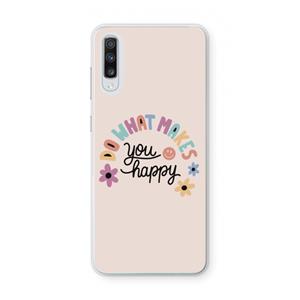 CaseCompany Happy days: Samsung Galaxy A70 Transparant Hoesje