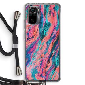 CaseCompany Electric Times: Xiaomi Redmi Note 10 Pro Transparant Hoesje met koord