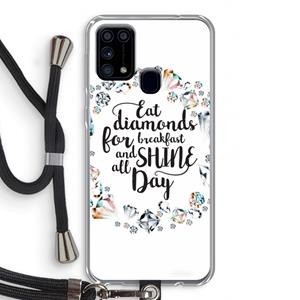 CaseCompany Diamonds: Samsung Galaxy M31 Transparant Hoesje met koord