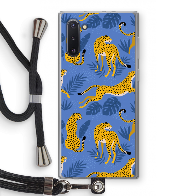 CaseCompany Luipaard: Samsung Galaxy Note 10 Transparant Hoesje met koord