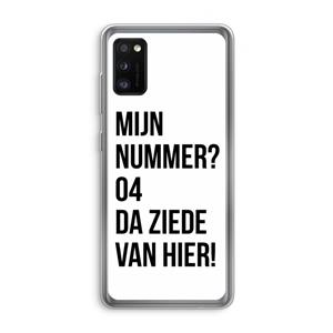 CaseCompany Da ziede van hier: Samsung Galaxy A41 Transparant Hoesje