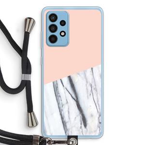 CaseCompany A touch of peach: Samsung Galaxy A52 Transparant Hoesje met koord