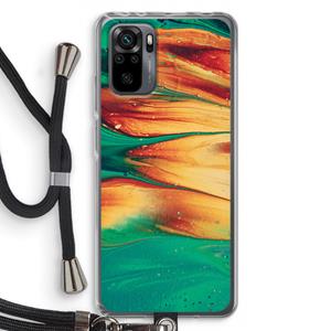 CaseCompany Green Inferno: Xiaomi Redmi Note 10 Pro Transparant Hoesje met koord