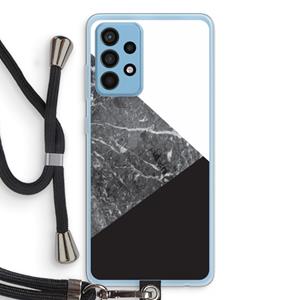 CaseCompany Combinatie marmer: Samsung Galaxy A52 Transparant Hoesje met koord