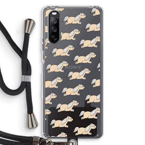 CaseCompany Ponys: Sony Sony Xperia 10 III Transparant Hoesje met koord