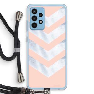 CaseCompany Marmeren pijlen: Samsung Galaxy A52 Transparant Hoesje met koord