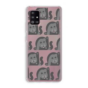 CaseCompany Cats: Samsung Galaxy A51 5G Transparant Hoesje