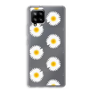 CaseCompany Margrietjes: Samsung Galaxy A42 5G Transparant Hoesje