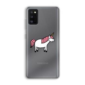 CaseCompany Eenhoorn: Samsung Galaxy A41 Transparant Hoesje