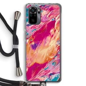 CaseCompany Pastel Echoes: Xiaomi Redmi Note 10 Pro Transparant Hoesje met koord