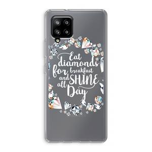 CaseCompany Diamonds: Samsung Galaxy A42 5G Transparant Hoesje
