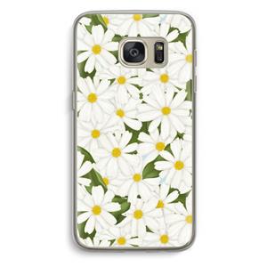 CaseCompany Summer Daisies: Samsung Galaxy S7 Transparant Hoesje