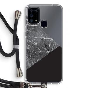 CaseCompany Combinatie marmer: Samsung Galaxy M31 Transparant Hoesje met koord