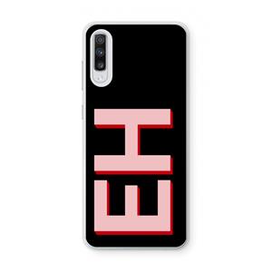 CaseCompany Monogram: Samsung Galaxy A70 Transparant Hoesje